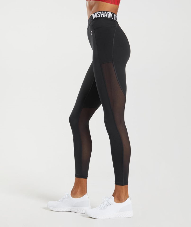 Women's Gymshark Training Brandmark Leggings Black | NZ 6CDKHZ